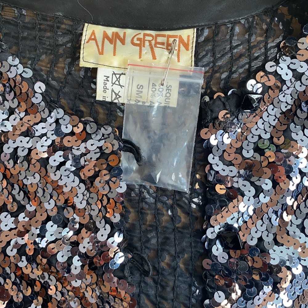 Vintage Ann Green sequin peplum jacket - Picture 8 of 8